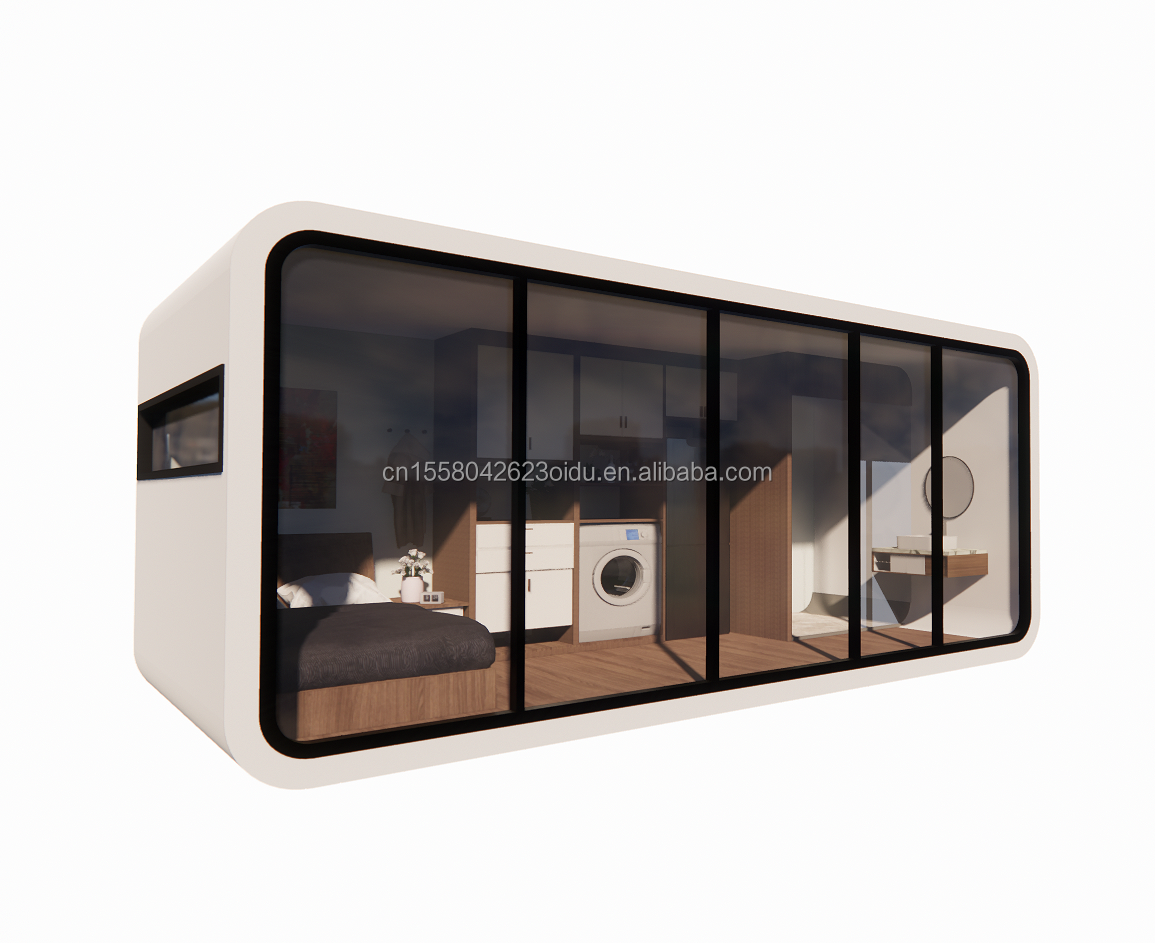 Modern 20ft 40ft Prefab House Outdoor Tiny Pod Coffee House Mobile Working Apple Cabin-Popular Prefabricated Cabin Apartment Apartment