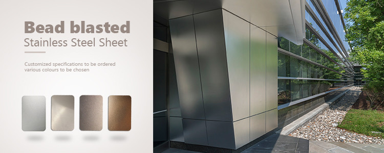 4 * 8FT Bead Blasted Stainless Steel Sheet PVD Black INOX 304