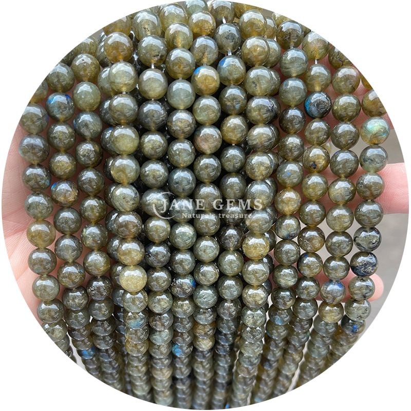 Wholesale Natural Gemstone Round Loose Beads 8mm Blue Gypsum Loose Beads Round Hematite Beads Spacers for Jewelry Making