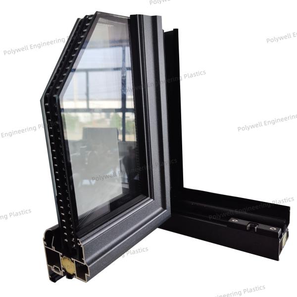 PA66 GF25 Broken Bridge Aluminum System Door And Window Sound Heat Insulation