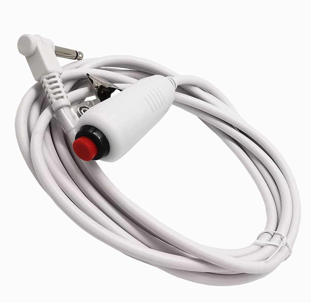 Custom 6.35 Single Button Switch Line Emergency Call Button Nurse Call Cable with Clip for Nurse Station Nurse Call System