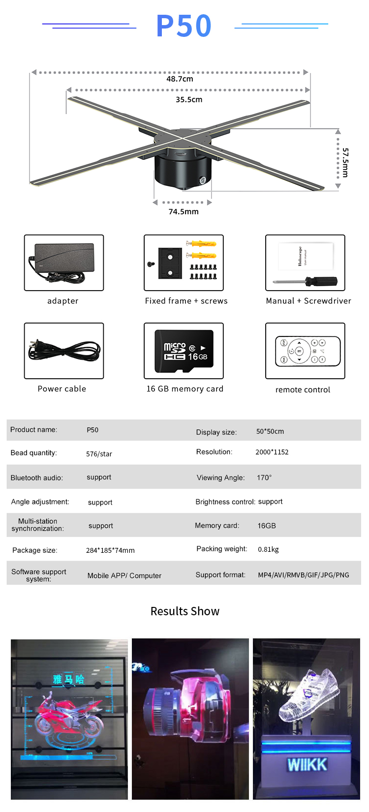 1800 Brightness 3D Hologram Projector for Projection in Human Hologram Restaurant