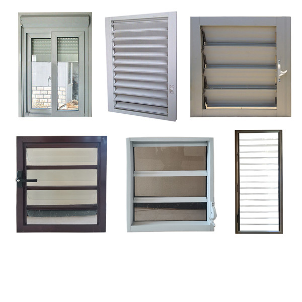 Customized Louver Window Aluminum Color Shutter Windows With Handle