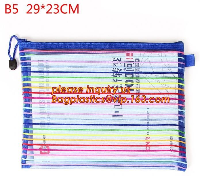 pvc Zip lockkk document file bag,Three-dimensional PVC Document Bag File Zipper Bag with Front Label Pocket bagplastics pac