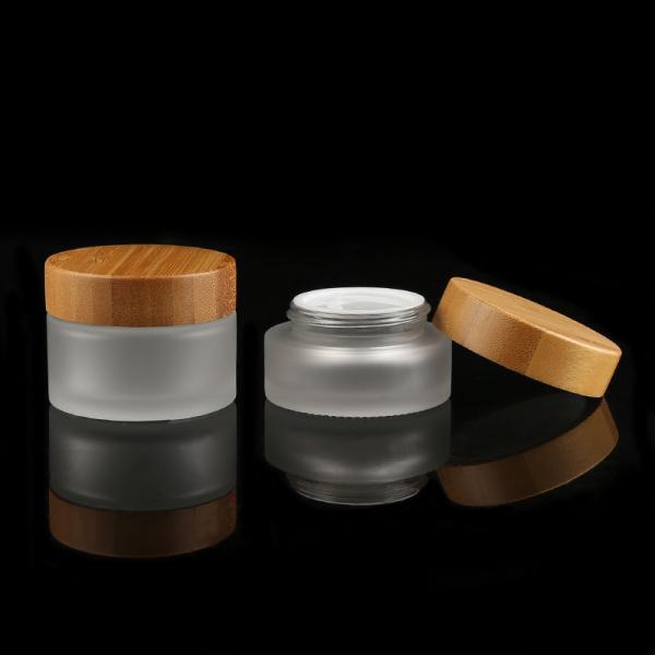 Customized Colors Skin Care Glass Bottle Jar Packaging Bamboo Products 5g15g 20g