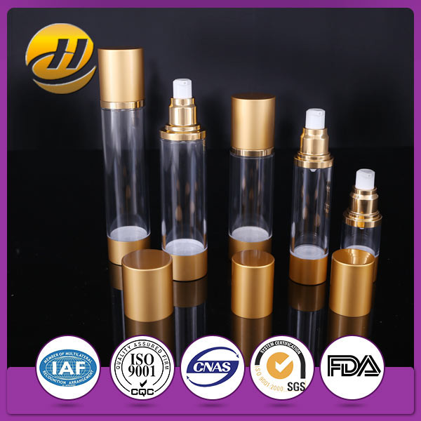 Aluminum 1oz 100ml Snap On Airless Cosmetic Bottles