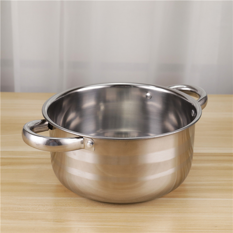 Wholesale 8pcs Soup Stock Pot Set Non Stick Stainless Steel 410 Pots Set with Lid