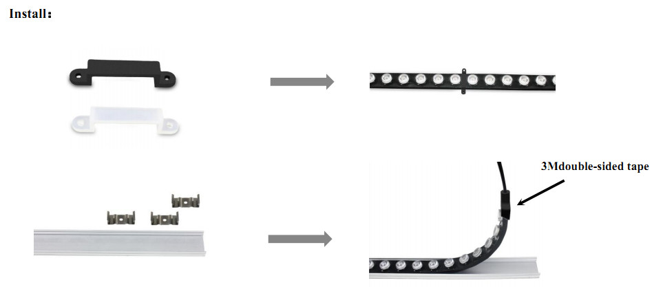 IP67 Linear Flexible LED Strip Lights Waterproof CE RoHS Certificates
