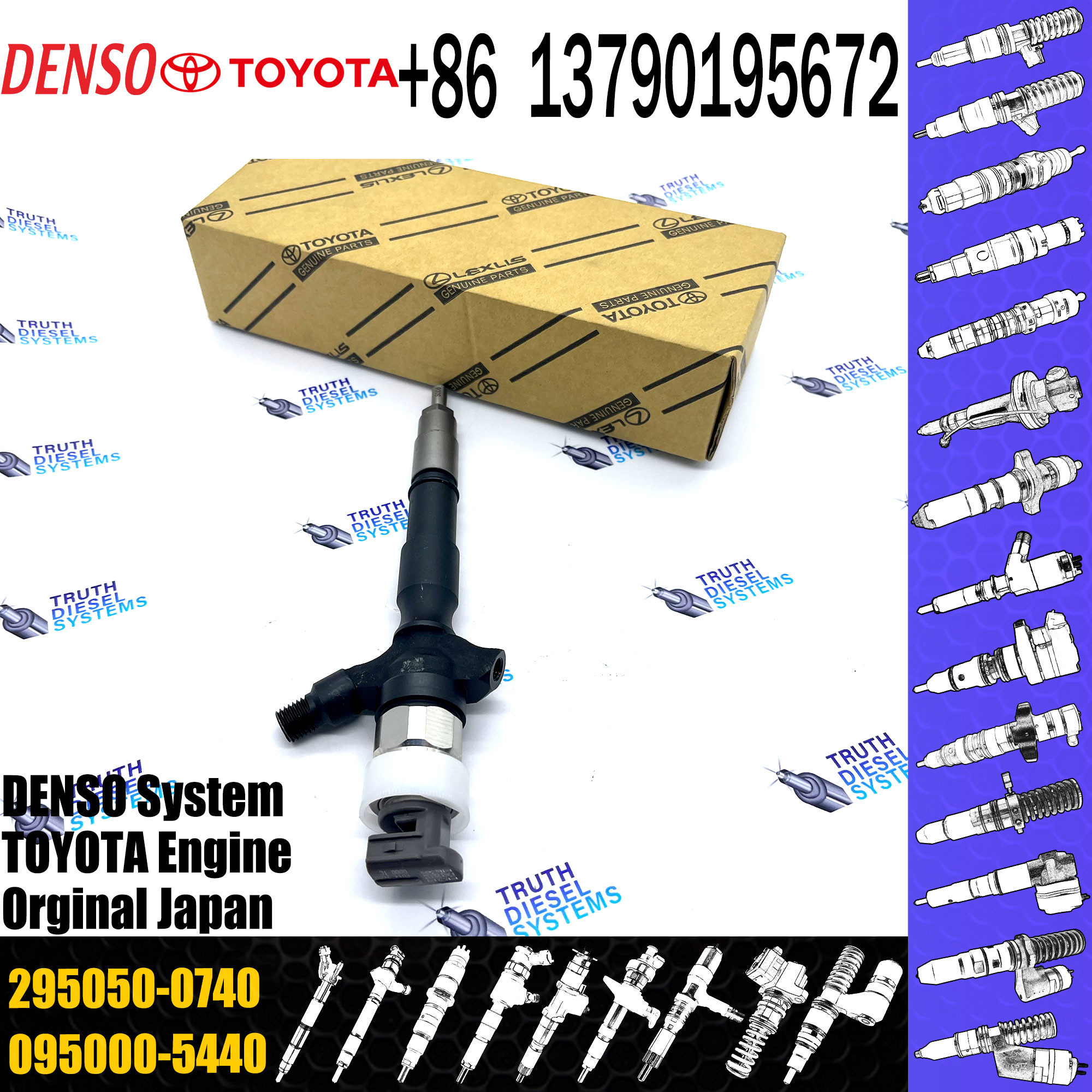 23670-0L110 2KD FTV Diesel fuel injector nozzle G3S33 for fuel injector 23670-0L110 23670-30420 295050-0740