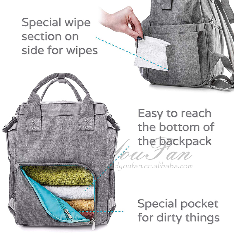 Unisex Nappy Stylish Bag baby diaper bag and bed
