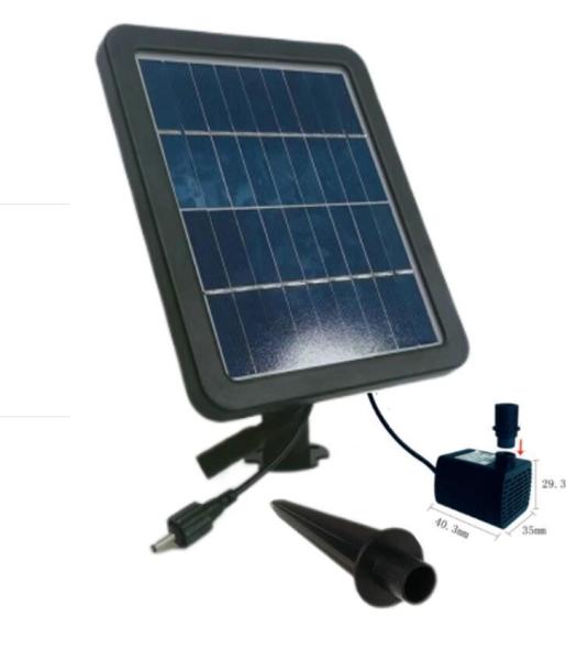 Outdoor Garden Pool Solar DC Water Pump 3W with 2200mA Battery Capacity and