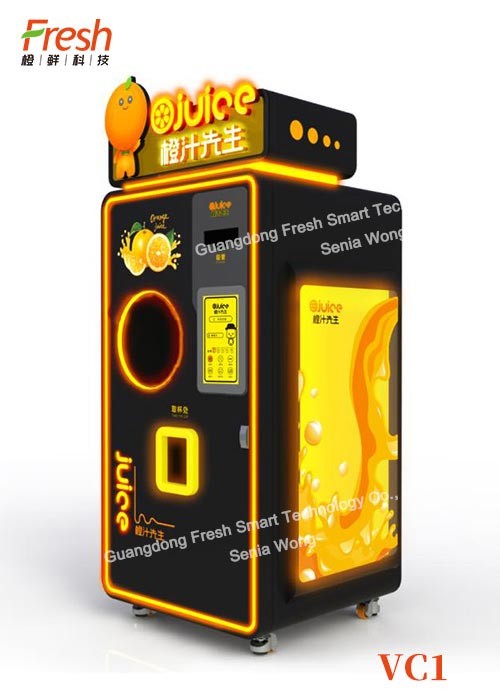 800W Fresh Fruit orange Juice Squeezing Automatic Beverage Vending Machine MDB system with Ozone Sterilization Device