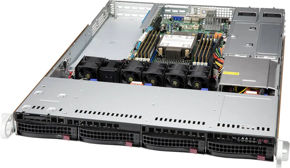 SYS-510P-WTR Supermirco Server with Intel 4314 CPU and A0C-S25G-M2S-0 Network Card