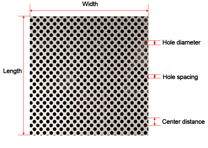 20mm Diameter 200mm Length Perforated Metal Cylinder 3.5mm Hole