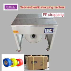 9mm-15mm Width Strap Semi Automatic Box Strapping Machine Flip Up Desktop Design