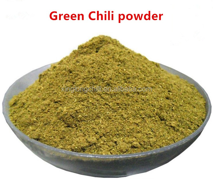 Chinese Factory price green chili powder with high SHU