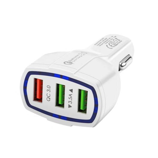 7A CAR CHARGER QC3.0 3 USB Universal Compatible USB CAR CHARGER for all