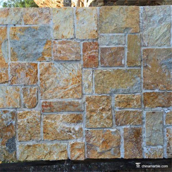 Quality Quartzite Random Loose Stacked Stone For Landscape Garden Wall Decoration for sale