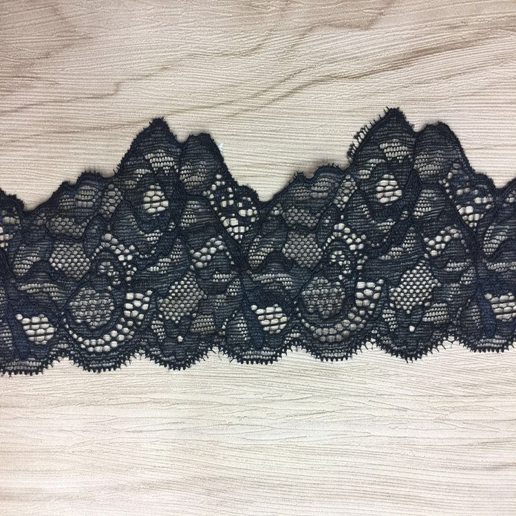 7cm wide 2017 New Fashion Lace Border/ underwear cotton lace edge in Black Color