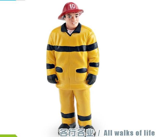 People at Work Model Toy Firemen Figure Pretend Professionals Figurines Career