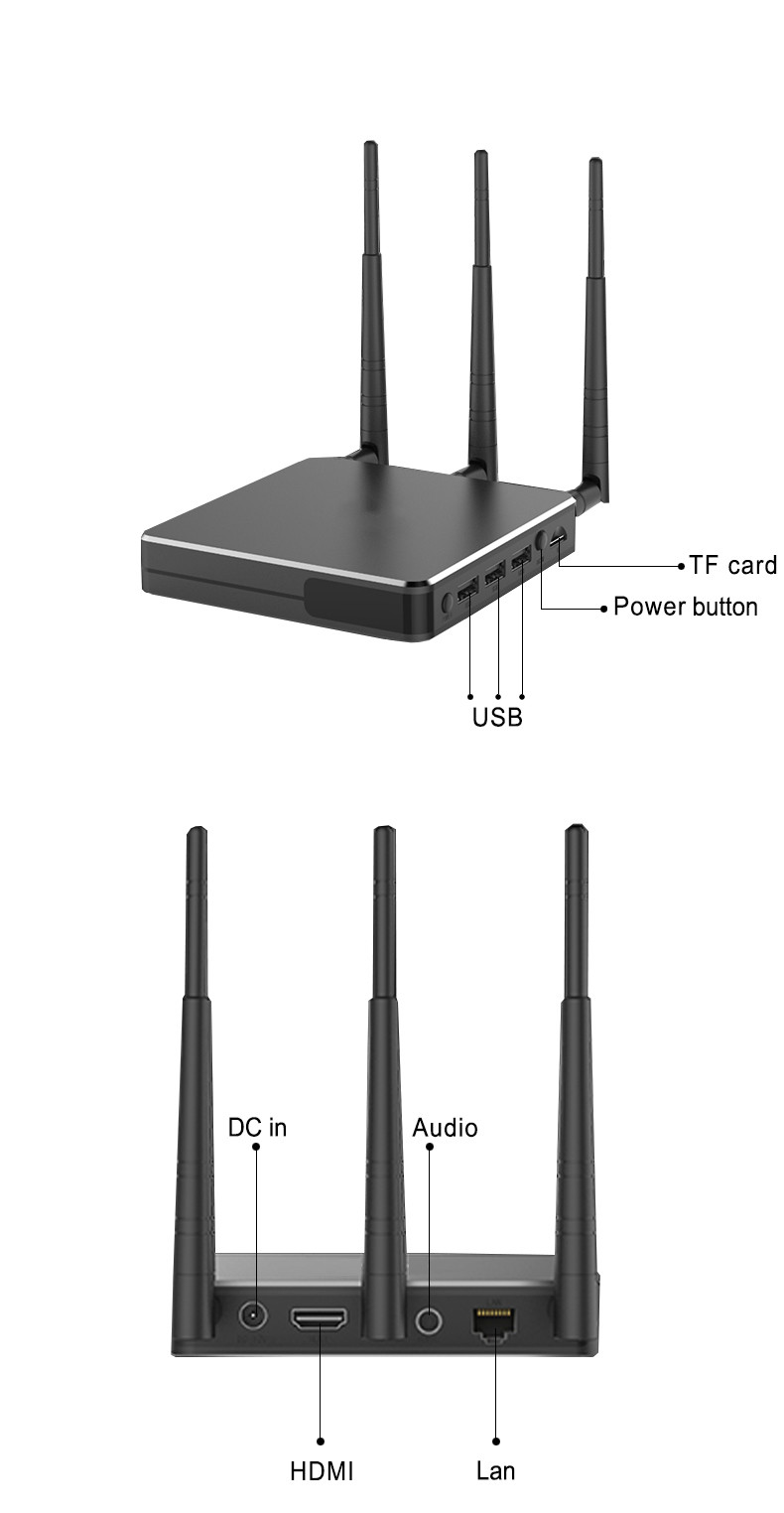 50 M Wireless Airplay Hdmi Dongle Tx Rx 1080P For Classroom