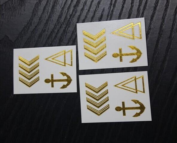 Gold Metallic foil Tattoos, silver metallic foil tattoo, gold and silver
