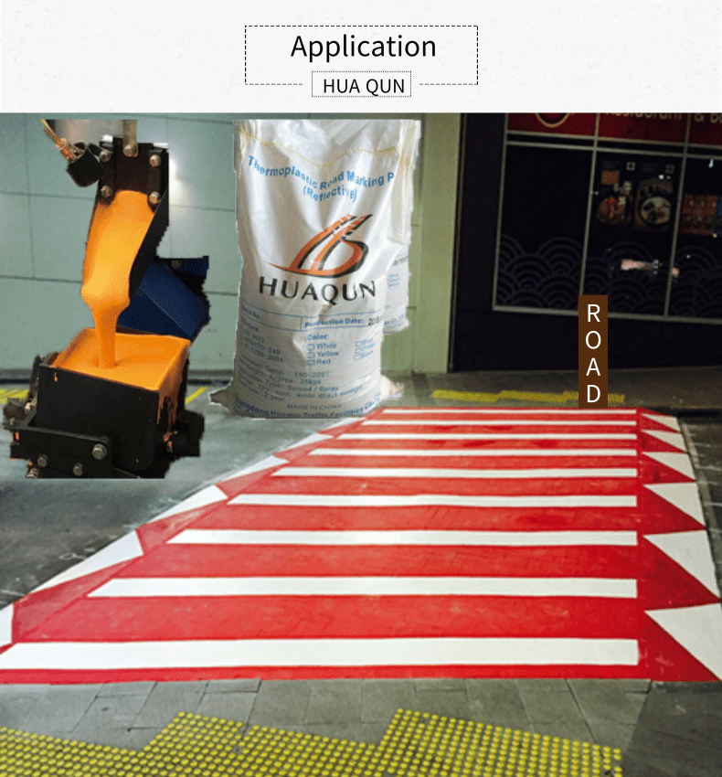 Thermoplastic Reflective Road Marking Paint White / Yellow Traffic Line Marking Paint