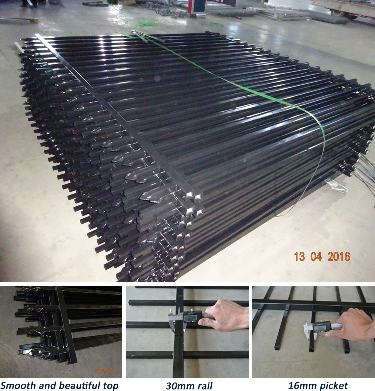 ASO factory wholesale garrison fencing in black steel angle iron fence