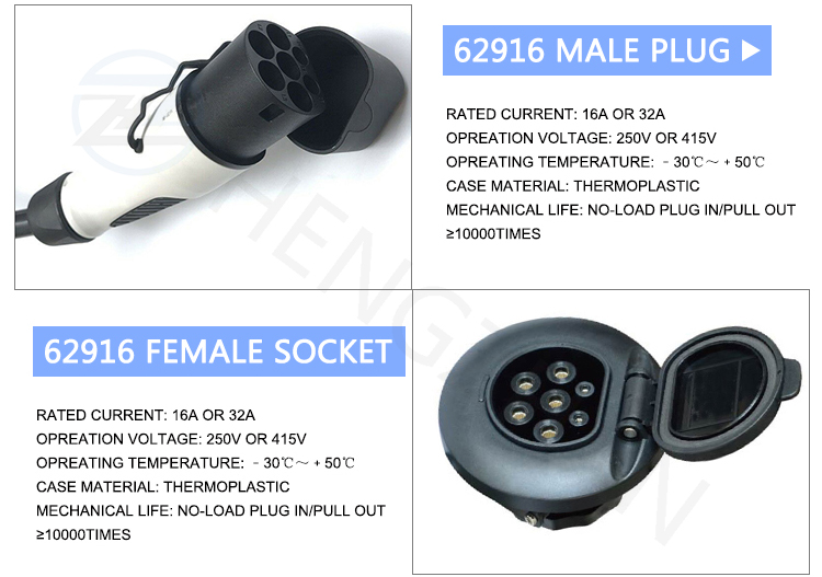 16A Type 1 EV Charging Cable Nema 14-50 Plug Level 2 Sae J1772