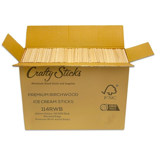 FDA Approved Disposable Wooden Ice Cream Stick Colourful Ice Cream Sticks