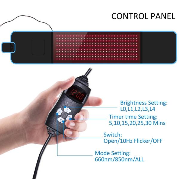 12V 2A Full Body Red Light Therapy Device Pigment Removal Red Light Therapy Belt