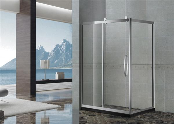 Big Wheels Rectangle Shower Enclosure Stainless Steel Sliding with Stainless