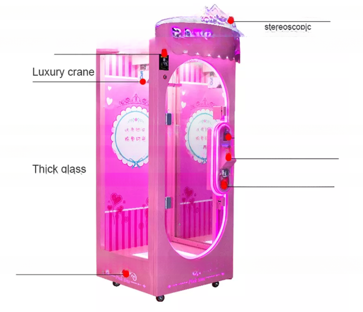 Commercial Transparent Glass Plush Dolls Claw Machine Gift Prize Stuffed Toys Crane Arcade Machine