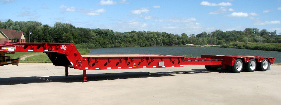 4 Axle Extendable Low Bed Trailer with 90 /50 King Pin and Heavy Duty Landing Gear