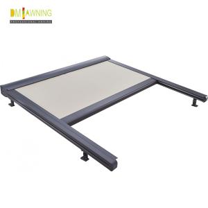 Polyester Retractable Roof Awning Remote Control Aluminum Retractable Awning Conservatory