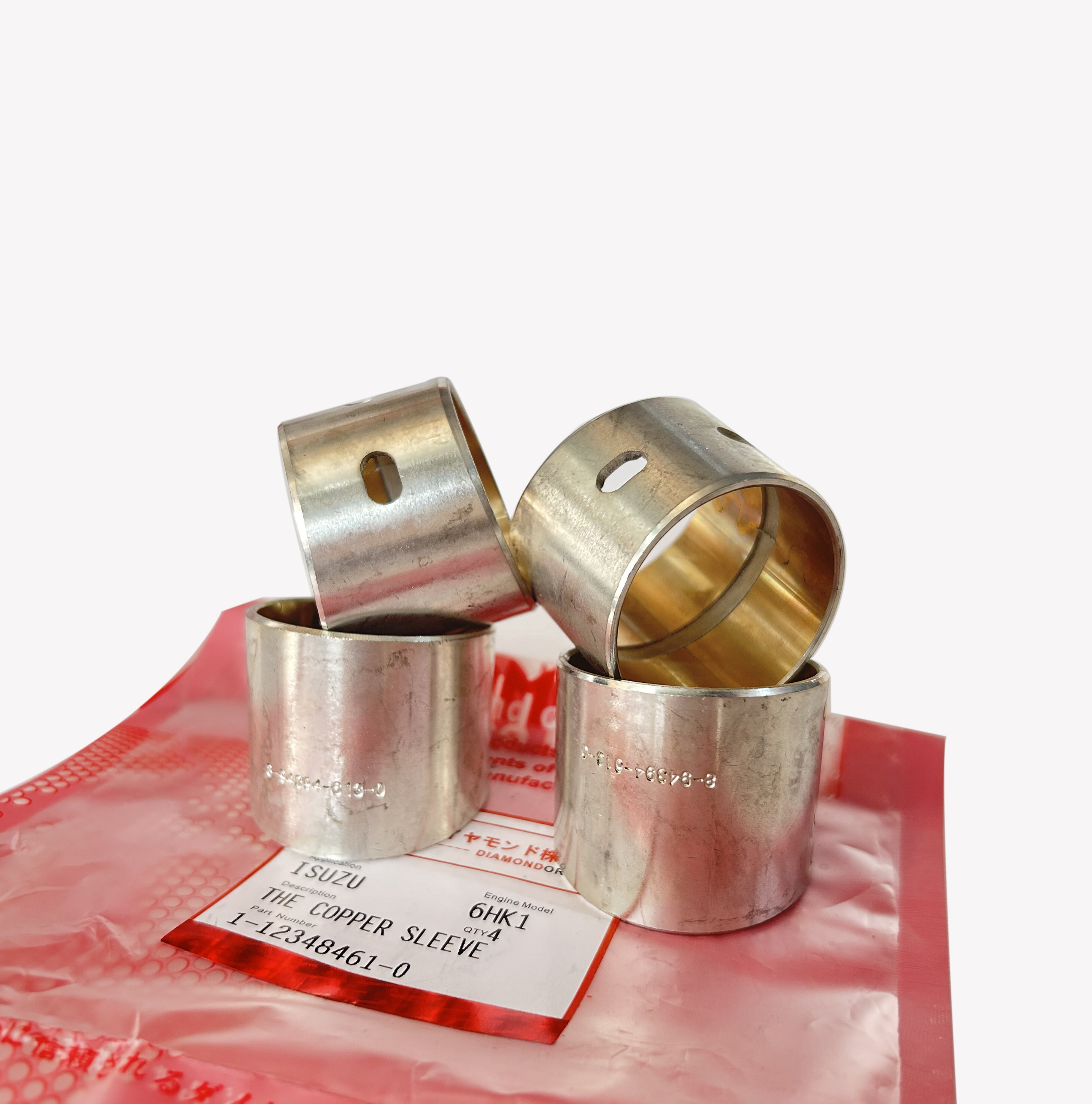 1-12348461-0 Engine Spare Isuzu Parts Connecting Rod Bush Copper Sleeve For 4HK1 6HK1