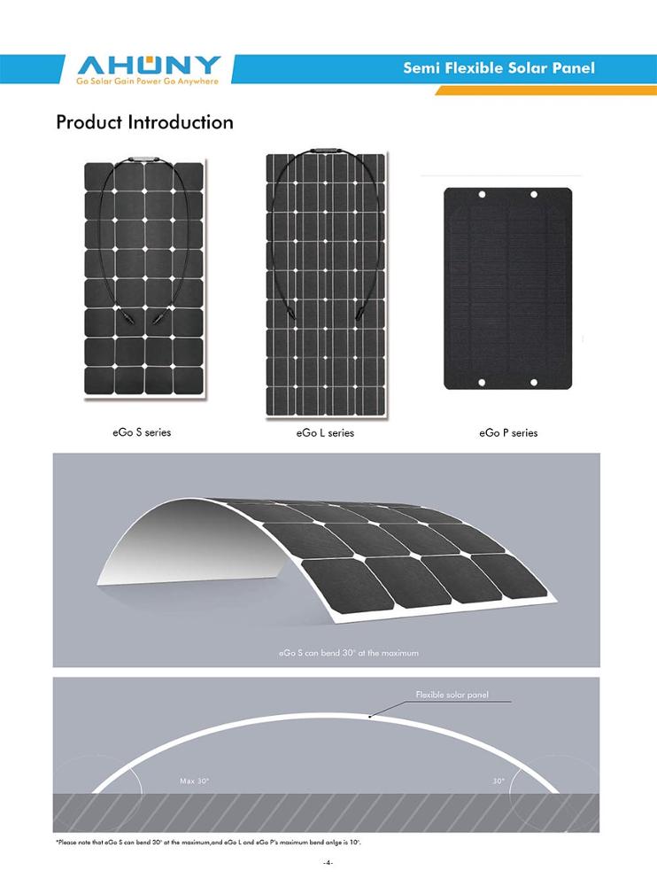 12V Mono PV Flexible Solar Panels 100W 105W 120W 150W solar system product energy vendors For RV Boat Camping