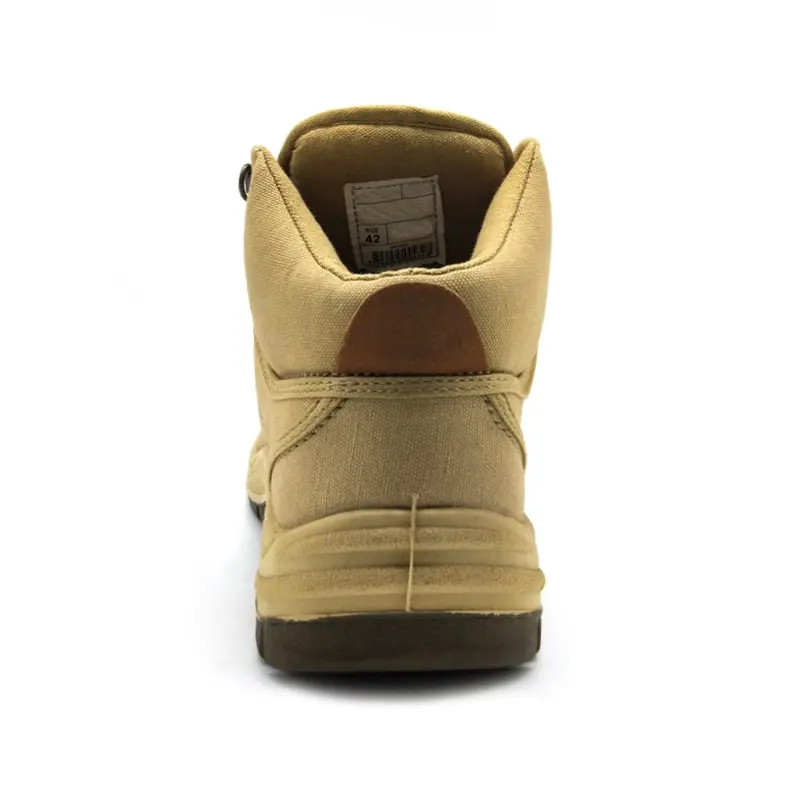 PU Sole Electrical Safety Shoes Yellow Canvas Steel Toe Shoes Industrial