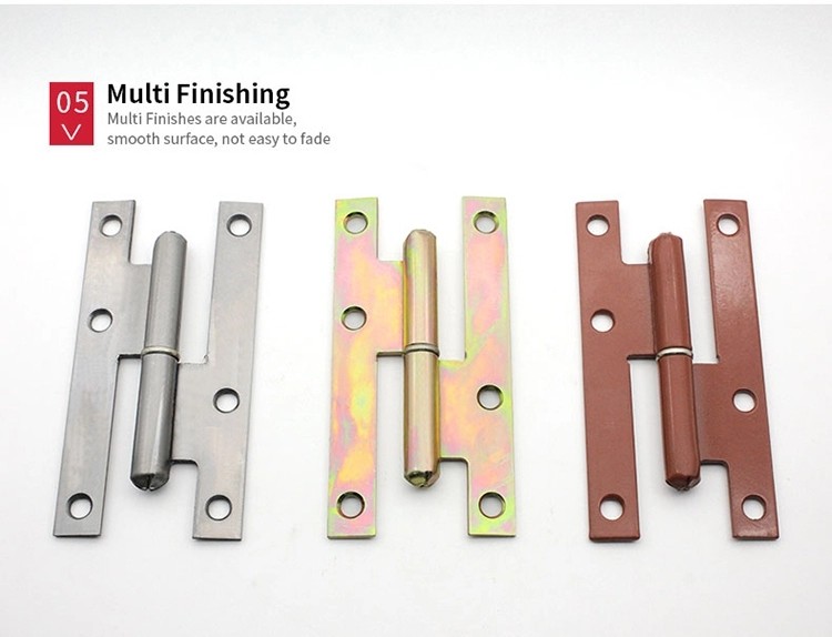 Crown Head H Cabinet Hinges Nickel Plated 110mm*2.5mm