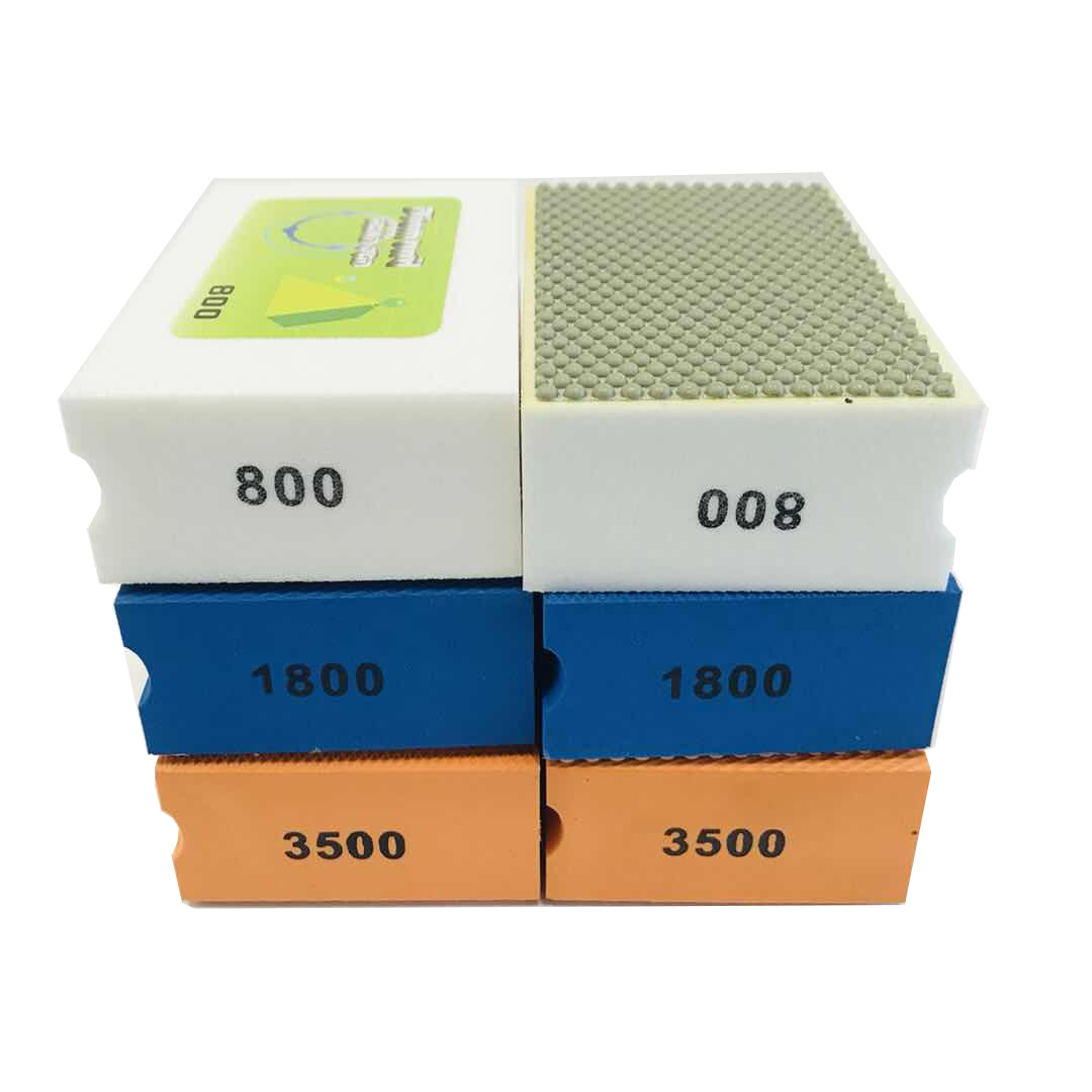 Resin / Electroplated Diamond Hand Polishing Pad , Diamond Hand Pad 90x55mm