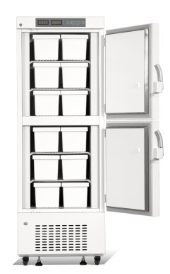 Low Temperature 358L Double Chamber Stand Up Deep Biomedical Vaccine Freezer Store Drug