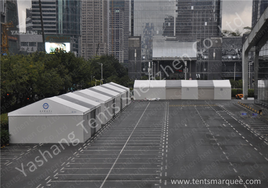 Aluminum Alloy Frame Outdoor Exhibition Tents with Hard Wall and Electric Shutter Door