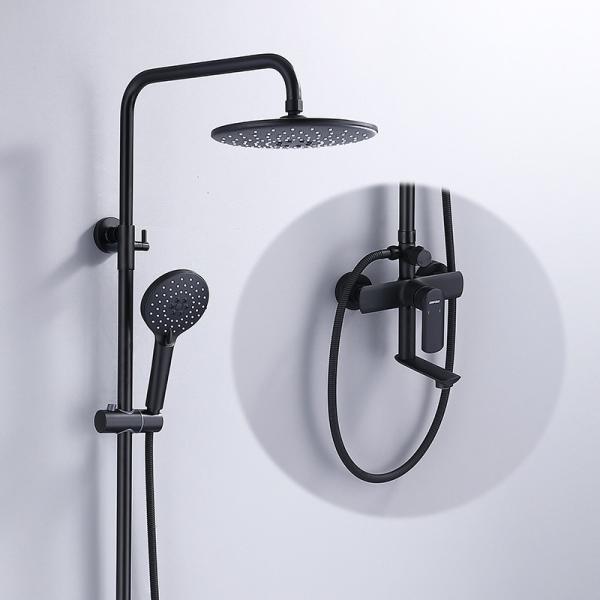 Brass 3 Spray Bathroom Shower Faucets With Round Shower Head Ceiling Mount In