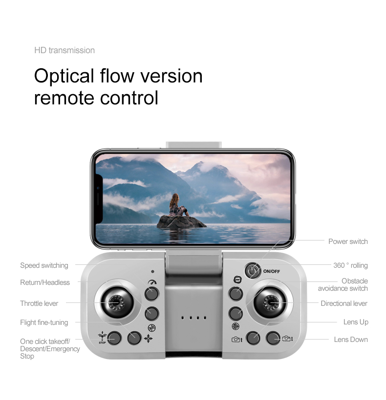 Rg700 Hd 4k Dual Camera Drone with Gps Wifi Transmission and Four Side Obstacle Avoidance Beginner Operator Skill Level