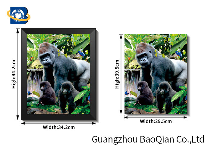 High Definition 3D Animation Picture Chimpanzee Pattern Flipped Wall Decorative Photos