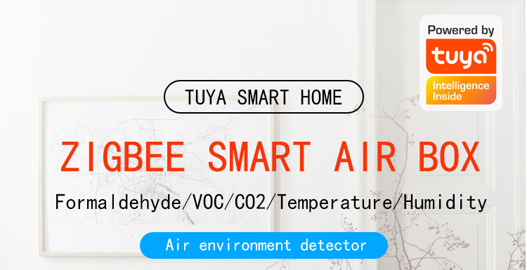 5V 1A Tuya Co2 Sensor Smart Alarm Sensor Temperature Humidity