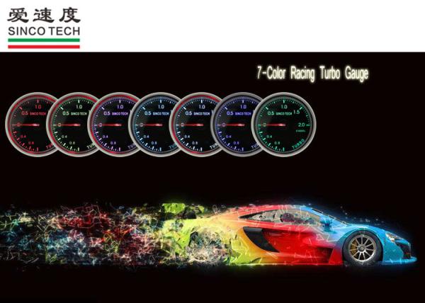 Single Pointer Turbo Boost Gauge 7 Color High Accuracy 60 Mm Size ISO 9001