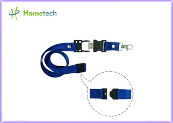 8gb / 16gb Blue Lanyard USB Flash Drives High Capacity for the teaching staff or
