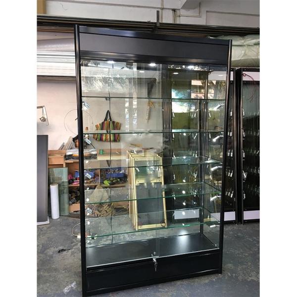Glass Custom Retail Display Cabinets Small Tobacco Store Lockable Smoke Shop