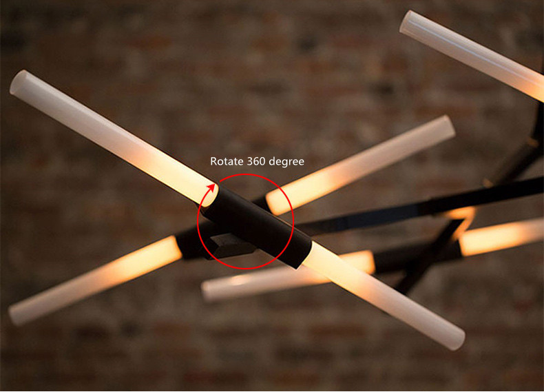 Rotate 360 Degree Aluminium G9 Ceiling Pendant Lighting For Living Room